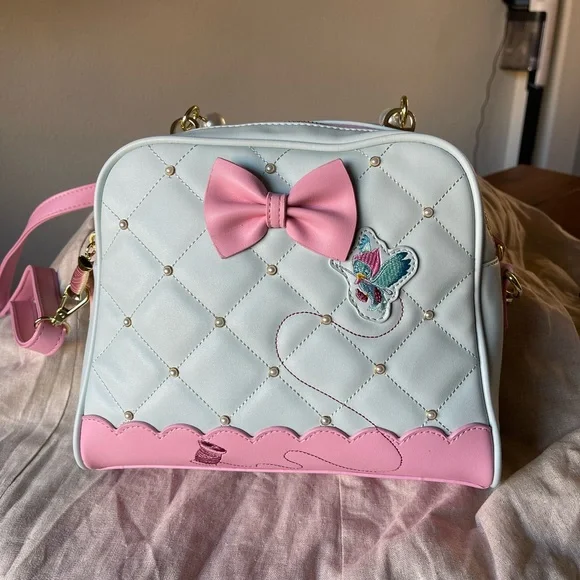 Loungefly Disney Cinderella 70th Anniversary Pearl Handle Crossbody! Never used! - Picture 2 of 16